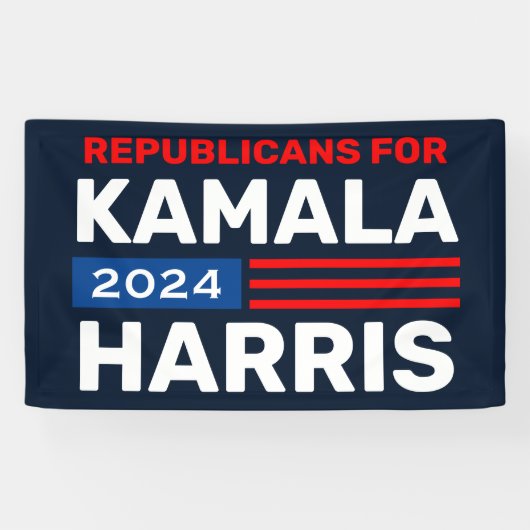 Republikeinen voor Biden Harris 2020 Verkiezingsba Spandoek (Horizontaal)