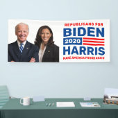 Republikeinen voor de Verkiezingsbanner Biden Harr Spandoek (Beurs)