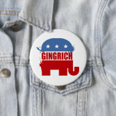 Republikeinen voor Gingrich Ronde Button 4,0 Cm (In situ)