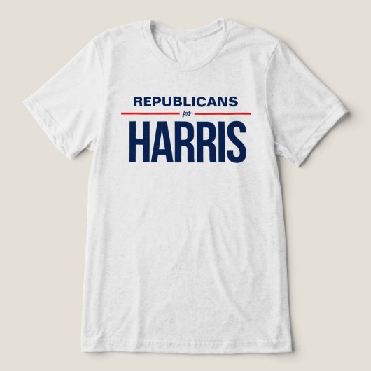 Republikeinen voor Harris Tri-Blend Shirt (Design voorkant)