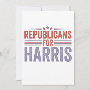 Republikeinen voor Harris-verkiezing 2024 Feestdagenkaart