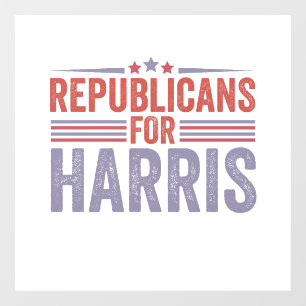 Republikeinen voor Harris verkiezing 2024 Raamsticker