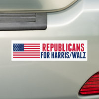 Republikeinen voor Harris Walz Amerikaanse vlag