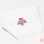 Republikeinen voor Harris Walz Amerikaanse vlag Ronde Sticker (Envelop)