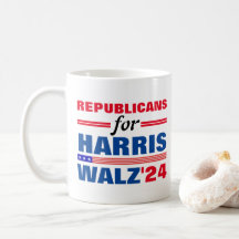 Republikeinen voor Harris Walz Red Blue