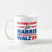 Republikeinen voor Harris Walz Red Blue Koffiemok (Links)