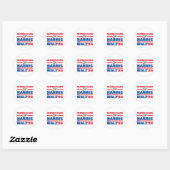 Republikeinen voor Harris Walz Red Blue Ronde Sticker (Vel)