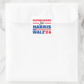 Republikeinen voor Harris Walz Red Blue Vierkante Sticker (Tas)