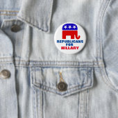 Republikeinen voor Hillary Clinton Ronde Button 5,7 Cm (In situ)
