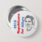 Republikeinen voor Hillary Knop Ronde Button 7,6 Cm (Voorkant /achterkant)