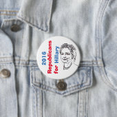Republikeinen voor Hillary Knop Ronde Button 7,6 Cm (In situ)