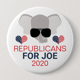 Republikeinen voor Joe 2020 Elephant Ronde Button 4,0 Cm