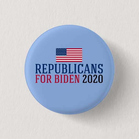 Republikeinen voor Joe Biden 2020 Ronde Button 3,2 Cm (Voorkant)