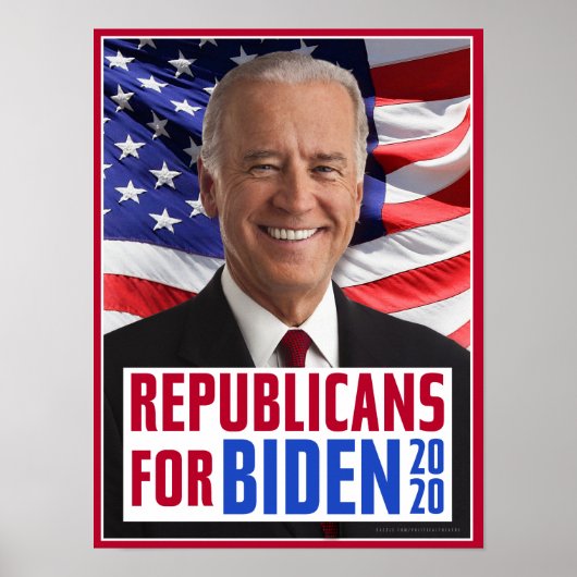 Republikeinen voor Joe Biden 2020 US President Fot Poster (Voorkant)