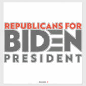 Republikeinen voor Joe Biden Sticker (Vel)