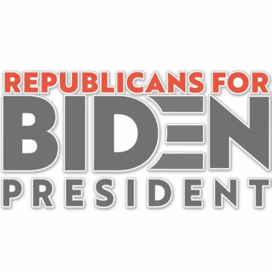 Republikeinen voor Joe Biden Sticker (Voorkant)