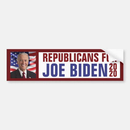 Republikeinen voor Joe Biden US President Foto 202 Bumpersticker (Voorkant)