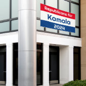 Republikeinen voor Kamala Harris 2024 Spandoek (Buitenkant Gebouw)