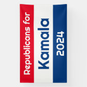 Republikeinen voor Kamala Harris 2024 Spandoek (Verticaal)