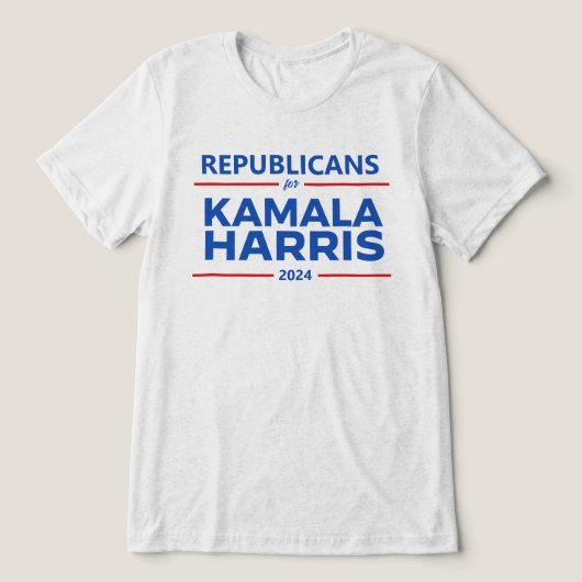 Republikeinen voor Kamala Harris 2024 Tri-Blend Shirt (Design voorkant)