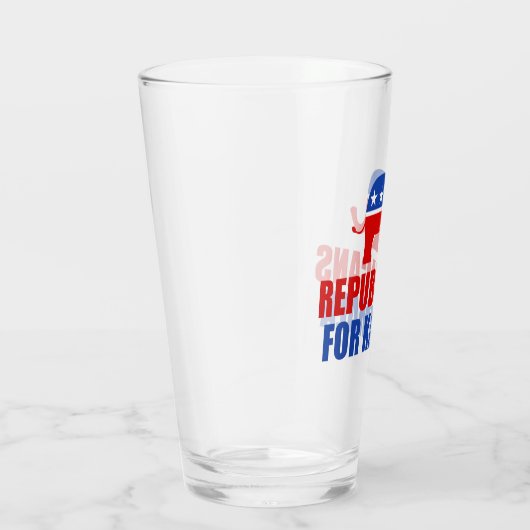 Republikeinen voor Kamala Harris Elephant Glas (Rechts)