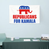Republikeinen voor Kamala Harris Elephant Politica Spandoek (Beurs)