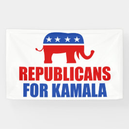 Republikeinen voor Kamala Harris Elephant Politica Spandoek