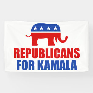 Republikeinen voor Kamala Harris Elephant Politica Spandoek