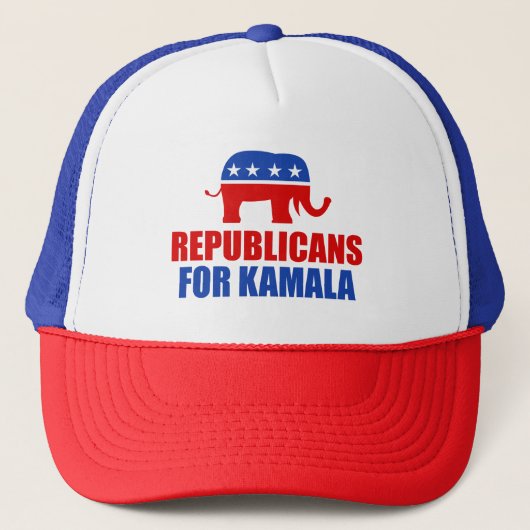 Republikeinen voor Kamala Harris Elephant Trucker Pet (Voorkant)