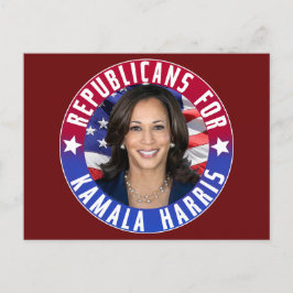 Republikeinen voor Kamala Harris President Foto 20 Briefkaart