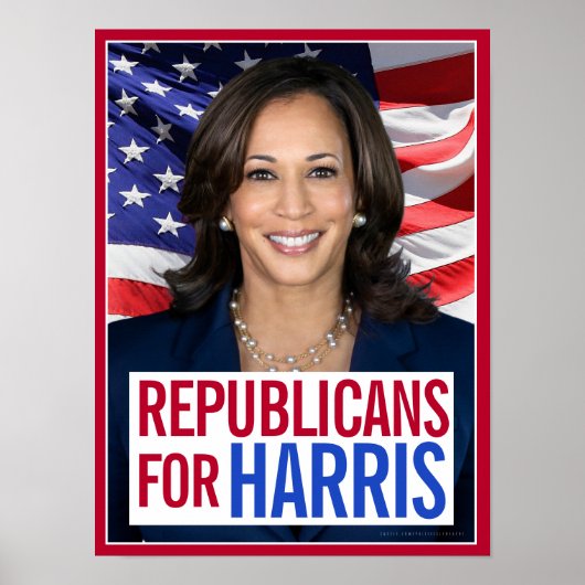 Republikeinen voor Kamala Harris President Foto 20 Poster (Voorkant)