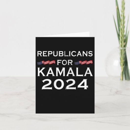 Republikeinen voor Kamala Harris W Waltz 2024 Zip  Kaart (Voorkant)