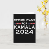 Republikeinen voor Kamala Harris W Waltz 2024 Zip  Kaart (Gele Bloem)