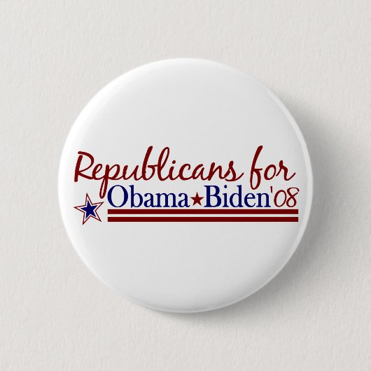 Republikeinen voor Obama Biden Ronde Button 5,7 Cm (Voorkant)