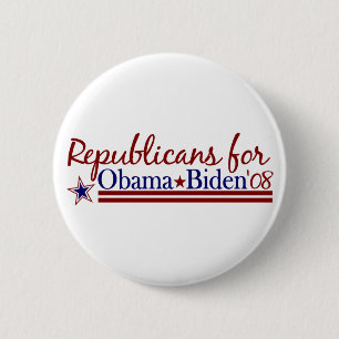 Republikeinen voor Obama Biden Ronde Button 5,7 Cm