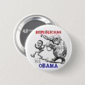 Republikeinen voor Obama-Button Ronde Button 5,7 Cm (Voorkant /achterkant)