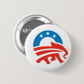Republikeinen voor Obama Ronde Button 5,7 Cm (Voorkant /achterkant)