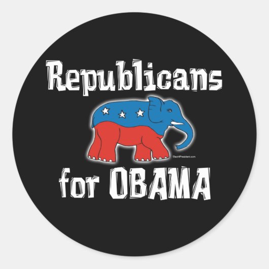 Republikeinen voor Obama Stickers (Voorkant)
