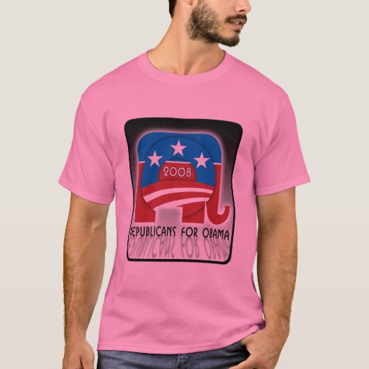 Republikeinen voor Obama T-shirt (Voorkant)