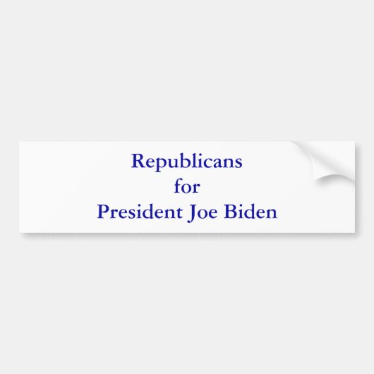 Republikeinen voor President Joe Biden Bumpersticker (Voorkant)