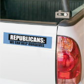 Republikeinen - We kunnen onszelf helpen Bumpersticker (Op Truck)