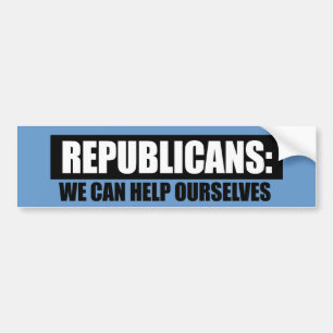 Republikeinen - We kunnen onszelf helpen Bumpersticker