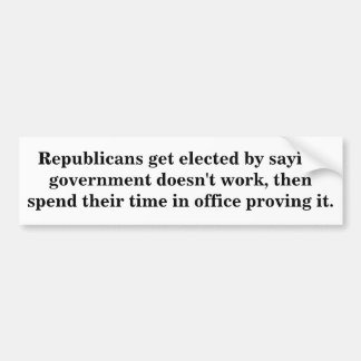 Republikeinen worden gekozen door de gezegde reger bumpersticker