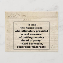 Republikeinen zetten land boven partij Watergate T Uitnodiging Briefkaart