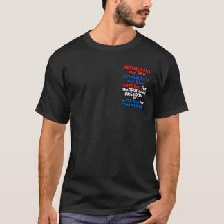 REpublikeinen Zijn ROOD, DEMOCRAten Zijn Blauw, T-shirt
