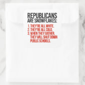 Republikeinen zijn sneeuwvlokken vierkante sticker (Tas)