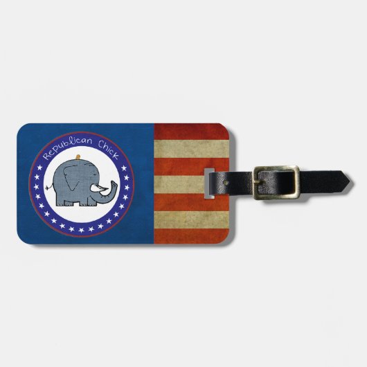 republikeins bagagelabel voor vleeskuikens (Voorkant horizontaal)