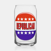 Republikeins Button Blikvorm Glas (Voorkant)