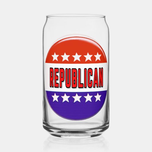 Republikeins Button Blikvorm Glas (Achterkant)