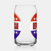 Republikeins Button Blikvorm Glas (Links)